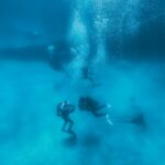 Scuba diving next to a shipwreck